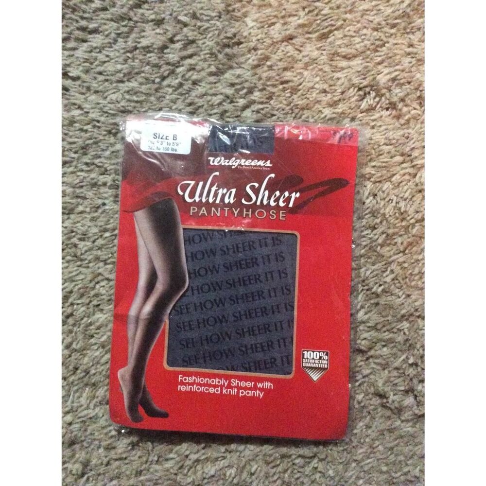 Walgreen's Size B Pantyhouse Women's Black Hosiery-tights